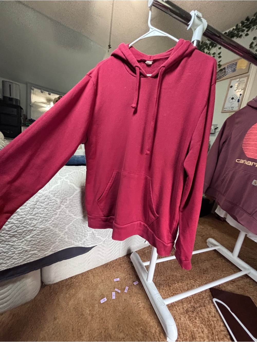 Alternative Men's/Women's Dark Red Pullover Hoodie